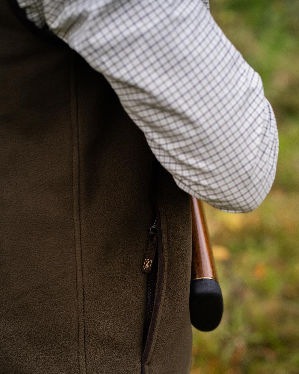 Green Check coloured Deerhunter Samuel Shirt on blurry background #colour_green-check