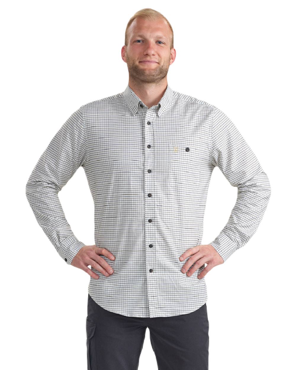 Green Check coloured Deerhunter Samuel Shirt on white background #colour_green-check