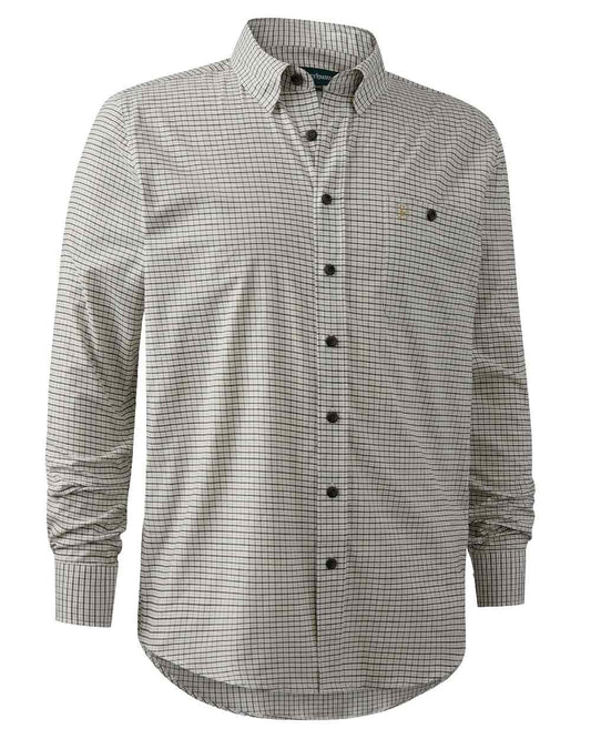 Green Check coloured Deerhunter Samuel Shirt on white background #colour_green-check