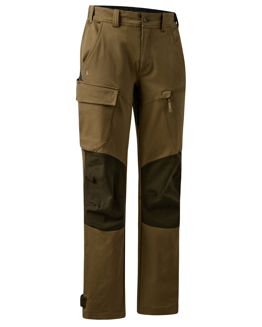 Butternut Fallen Leaf Black coloured Deerhunter Sarek Full Stretch Trousers on white background #colour_butternut-fallen-leaf