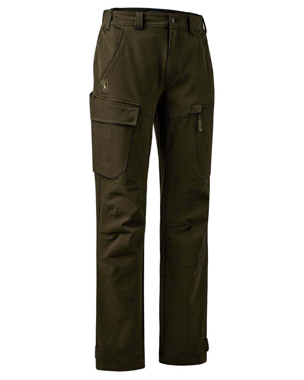 Fallen Leaf coloured Deerhunter Sarek Full Stretch Trousers on white background #colour_fallen-leaf