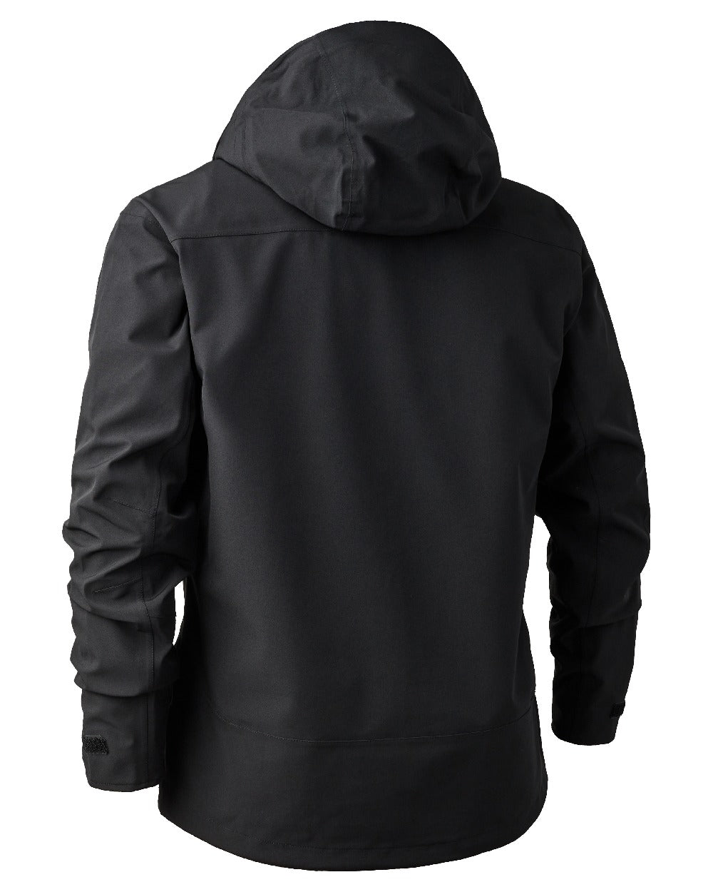 Black coloured Deerhunter Sarek Shell Jacket With Hood on white background #colour_black