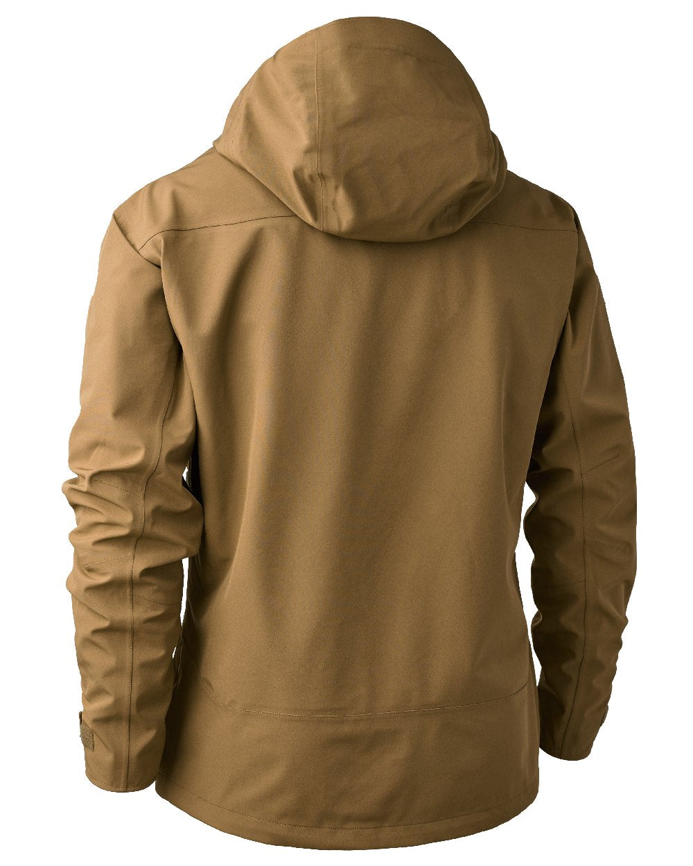 Butternut coloured Deerhunter Sarek Shell Jacket With Hood on white background #colour_butternut