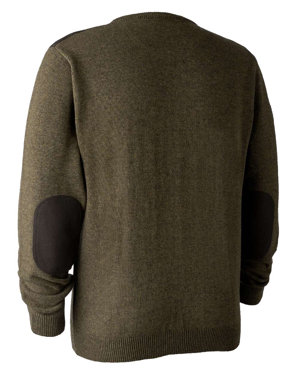 Cypress coloured Deerhunter Sheffield O-Neck Sweater on white background #colour_cypress