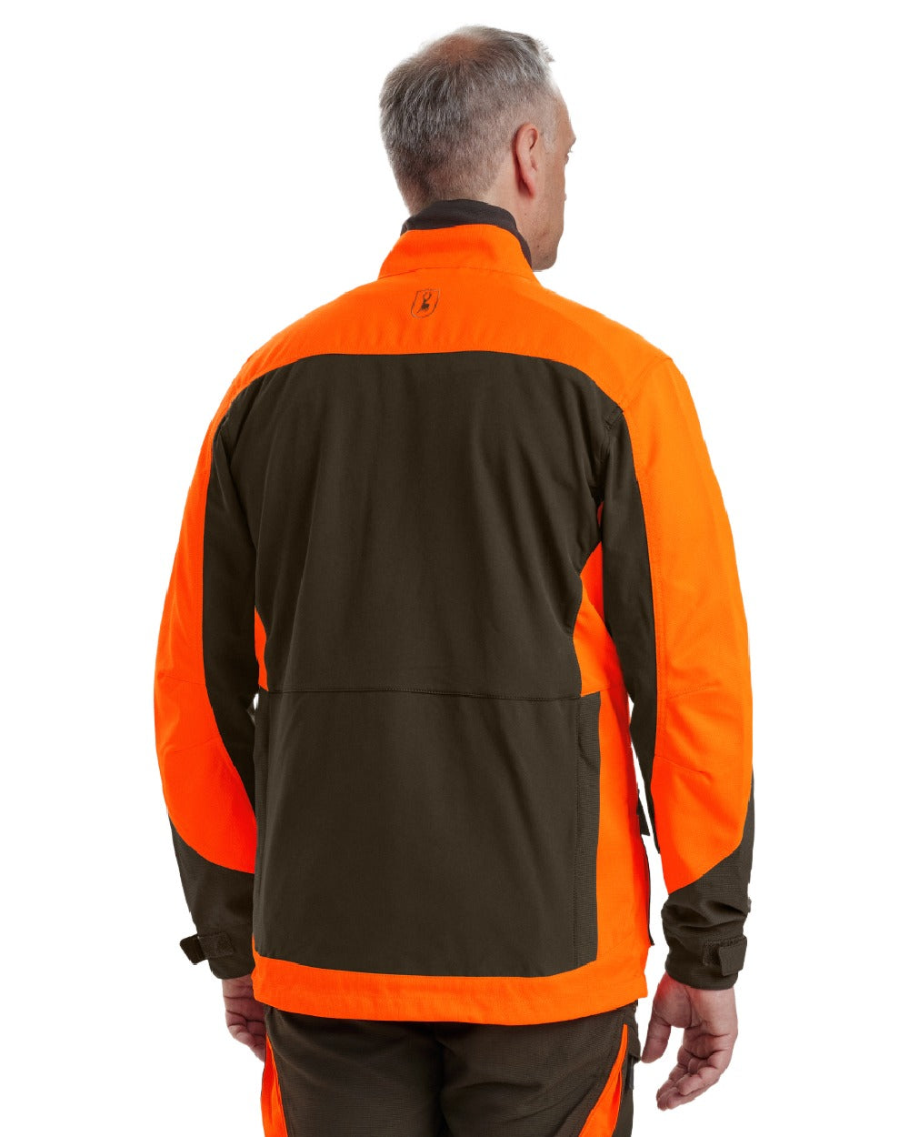 Orange coloured Deerhunter Strike Extreme Jacket on white background #colour_orange