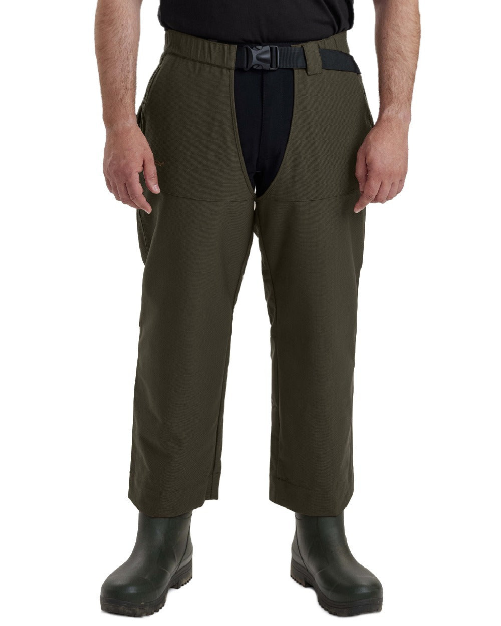 Palm Green coloured Deerhunter Strike Extreme Pull-Over Trousers on white background #colour_palm-green