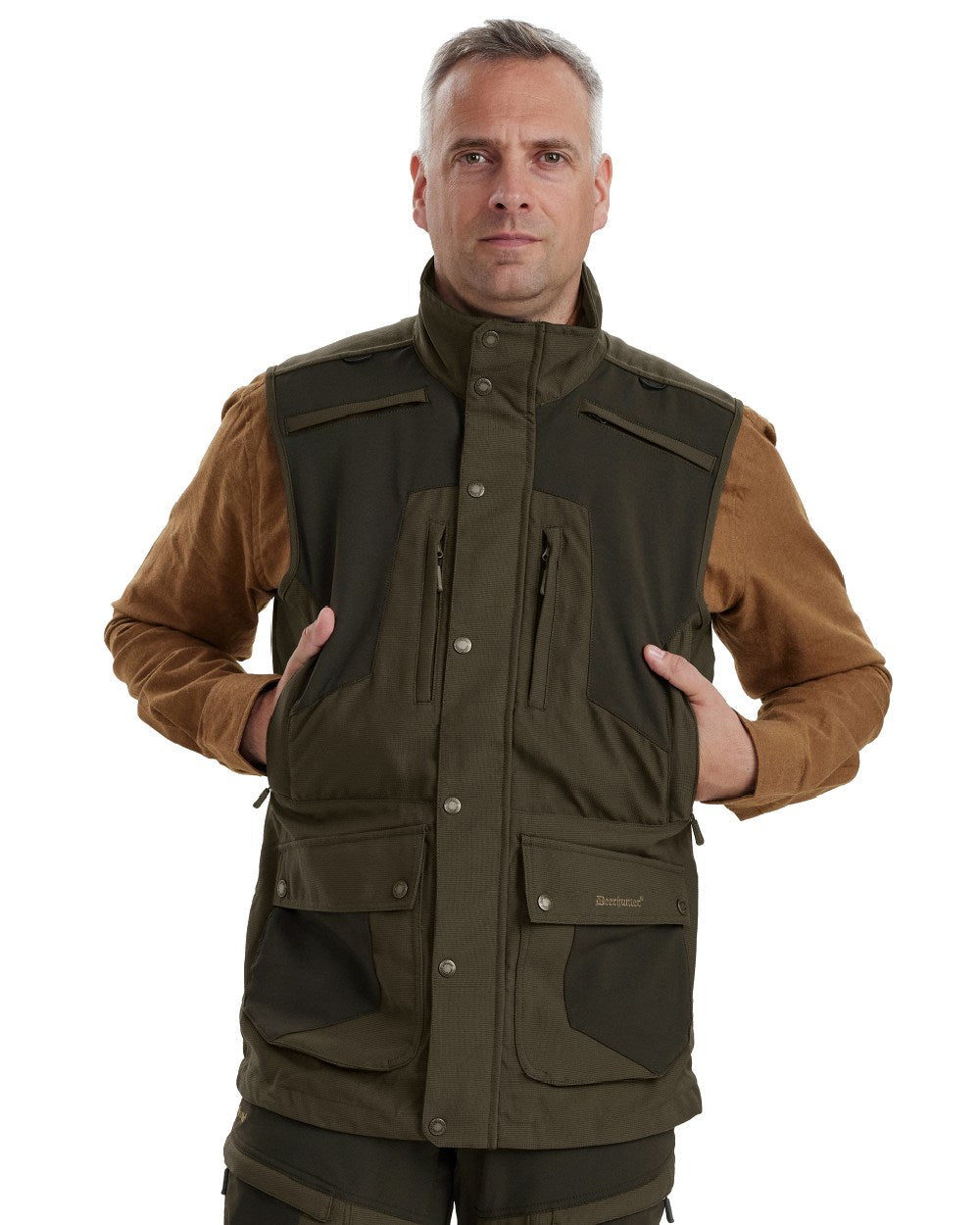 Palm Green coloured Deerhunter Strike Extreme Waistcoat on white background #colour_palm-green