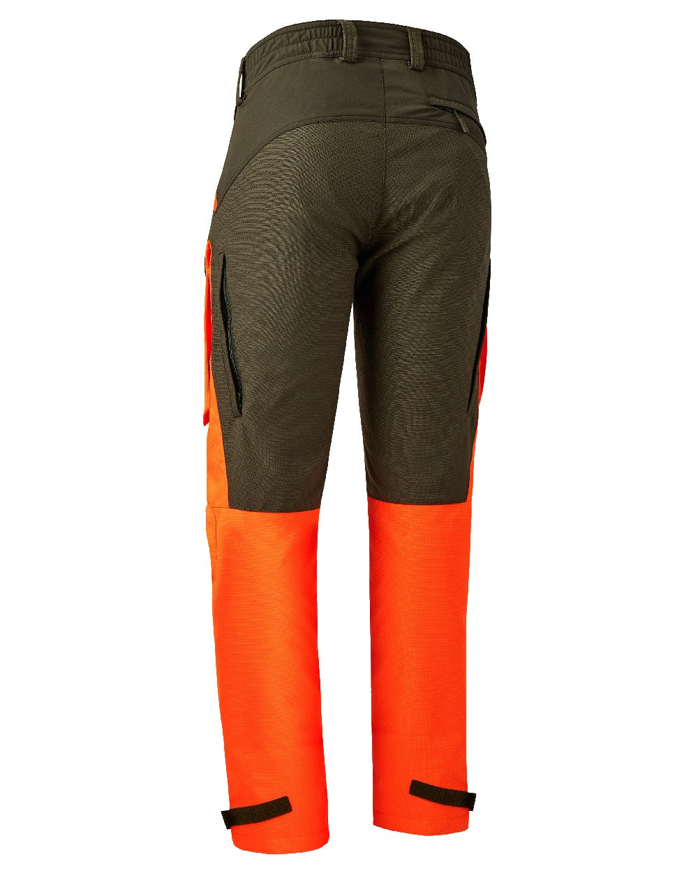 Orange coloured Deerhunter Strike Extreme Waterproof Trousers With Membrane on white background #colour_orange