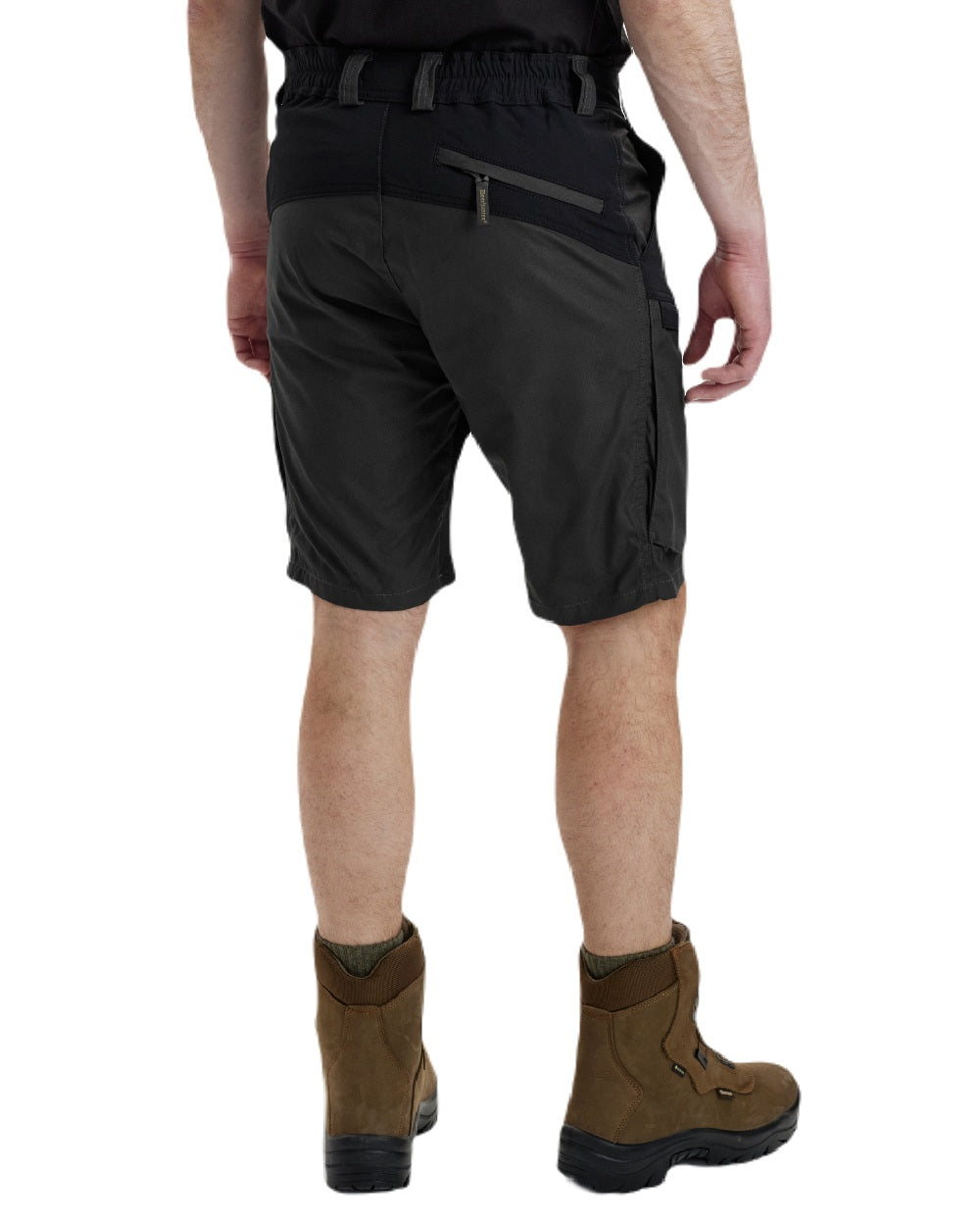 Black Ink coloured Deerhunter Strike Shorts on white background #colour_black-ink