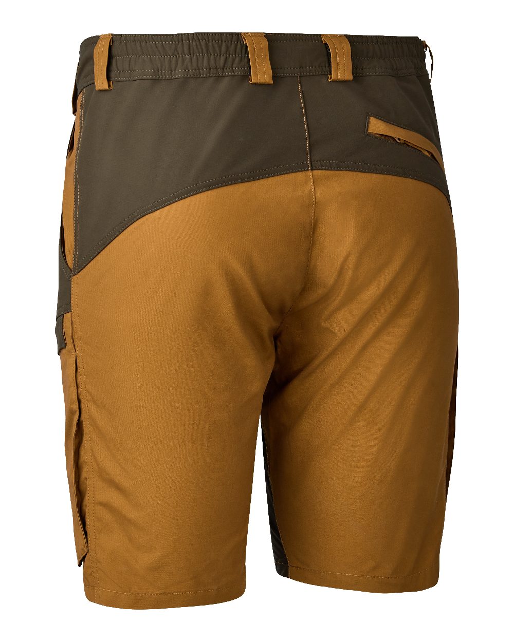 Bronze coloured Deerhunter Strike Shorts on white background #colour_bronze