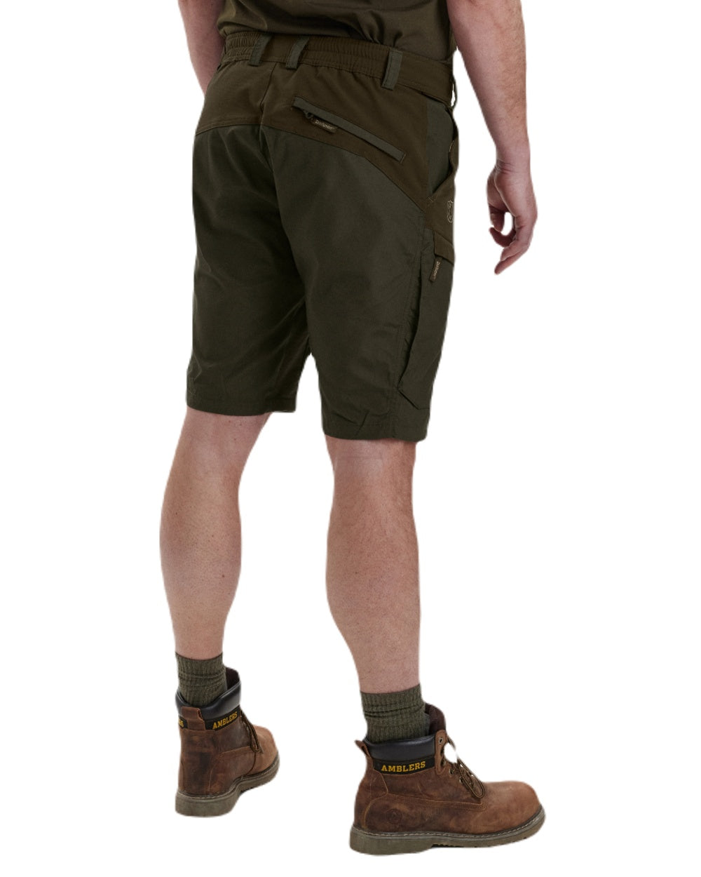 Deep Green coloured Deerhunter Strike Shorts on white background #colour_deep-green