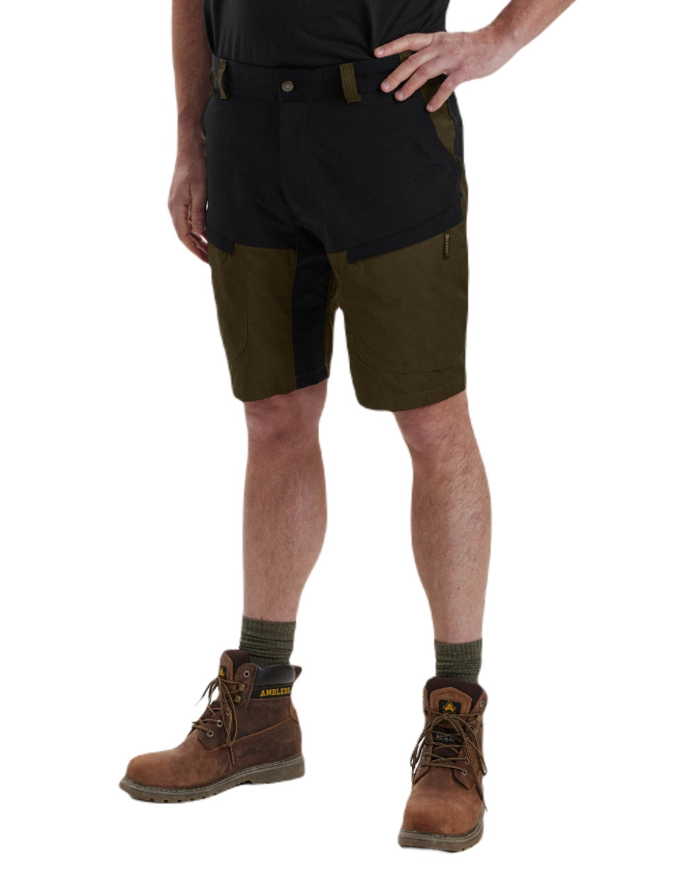 Fallen Leaf coloured Deerhunter Strike Shorts on white background #colour_fallen-leaf