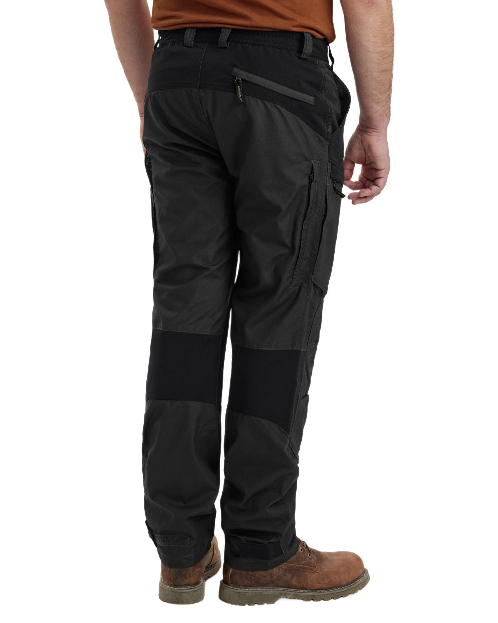 Black Ink coloured Deerhunter Strike Trousers With Membrane on white background #colour_black-ink