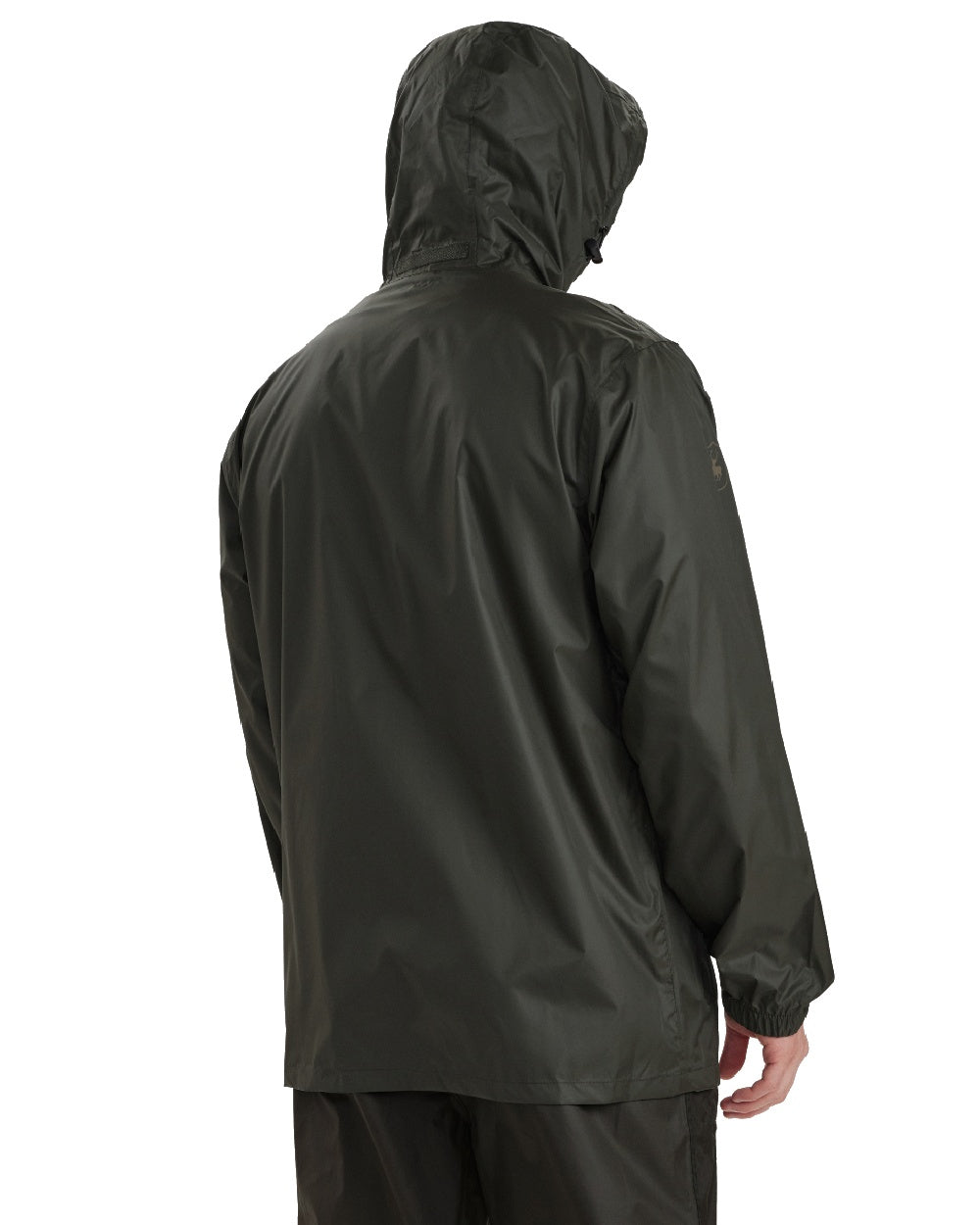 Timber coloured Deerhunter Survivor Packable Rain Jacket on white background #colour_timber