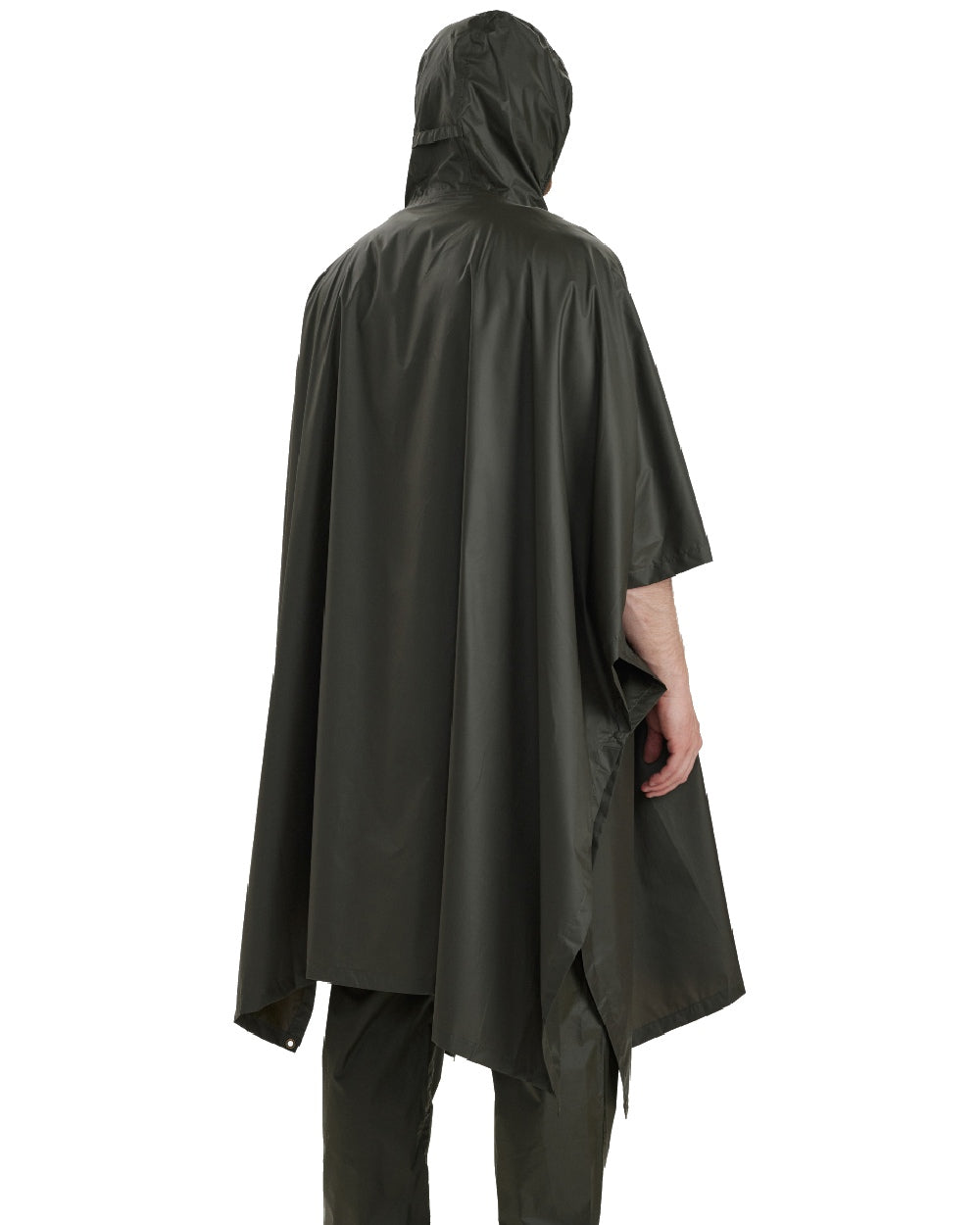Timber coloured Deerhunter Survivor Rain Poncho on white background #colour_timber