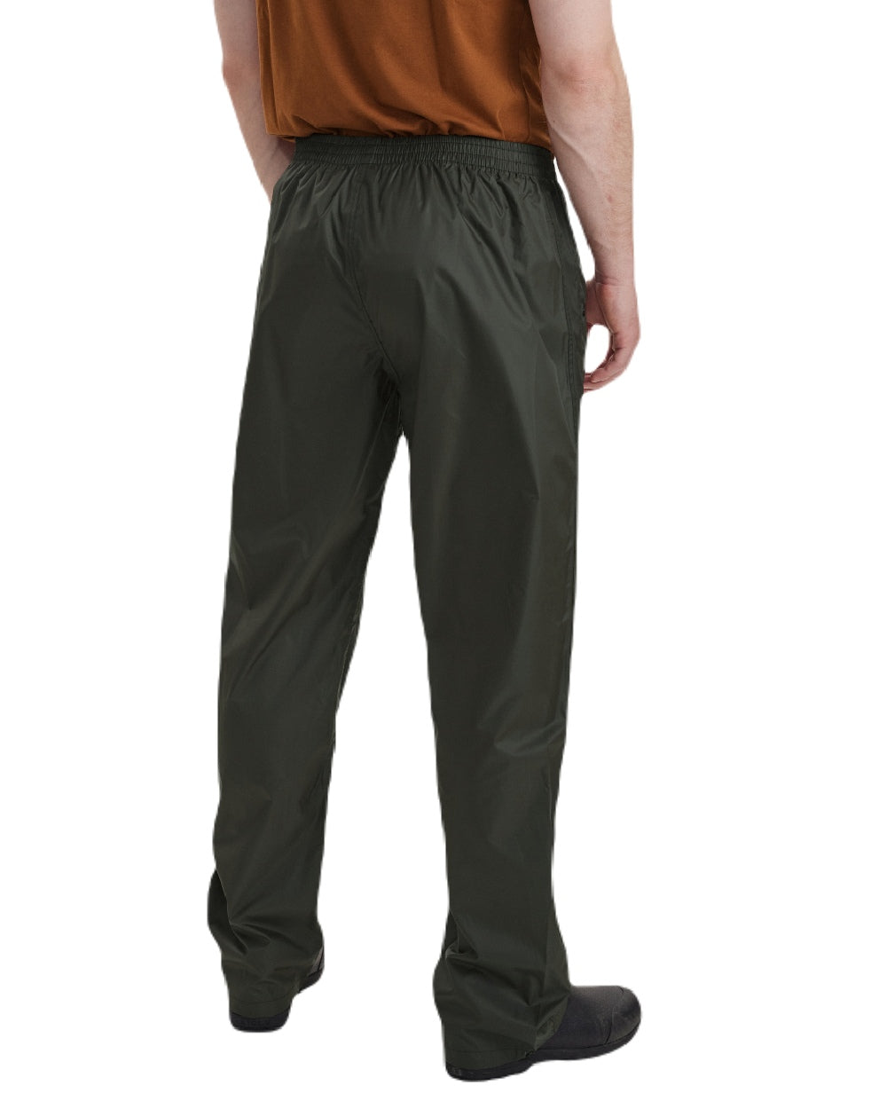 Timber coloured Deerhunter Survivor Rain Trousers on white background #colour_timber