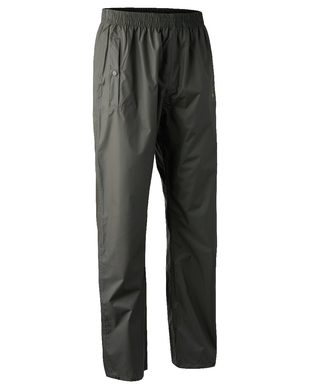 Timber coloured Deerhunter Survivor Rain Trousers on white background #colour_timber