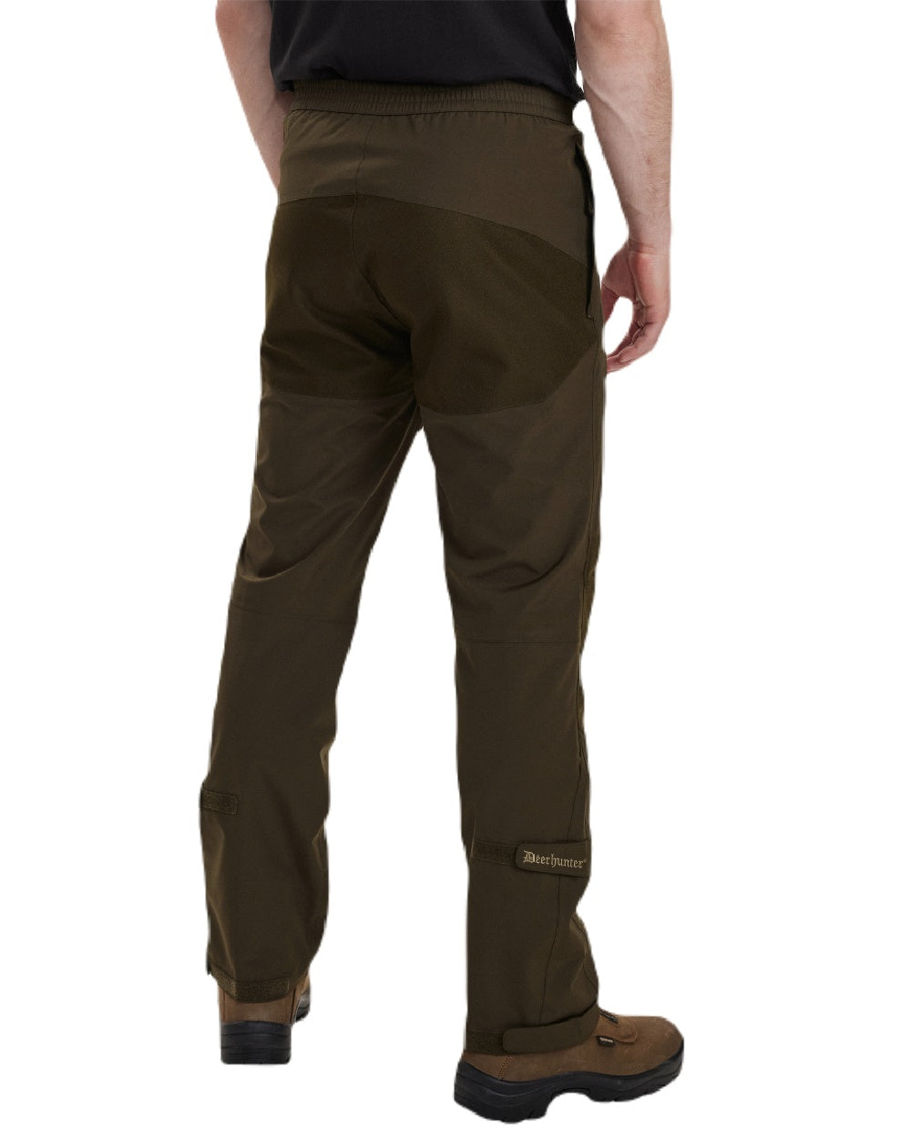 Canteen coloured Deerhunter Track Rain Trousers on white background #colour_canteen