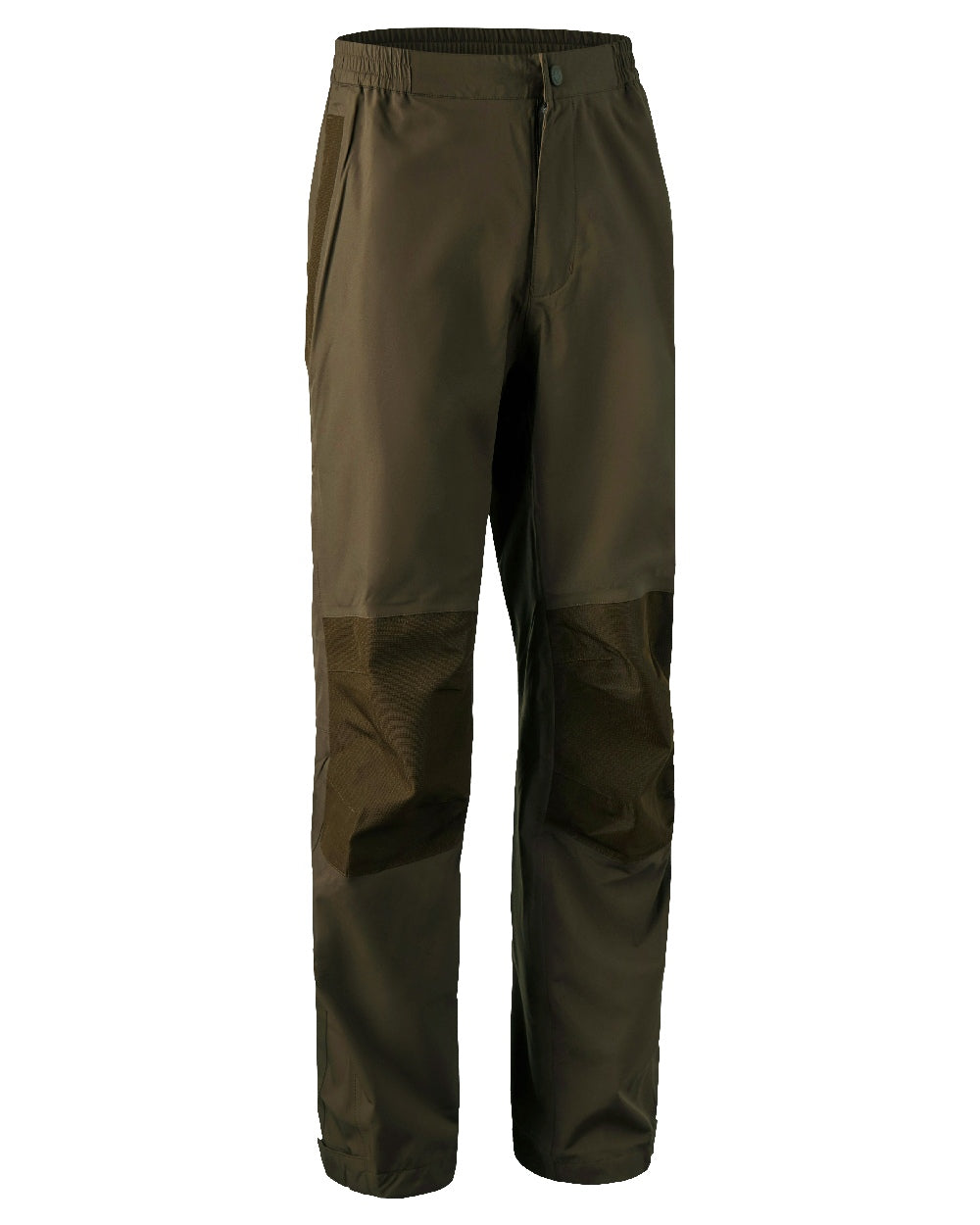Canteen coloured Deerhunter Track Rain Trousers on white background #colour_canteen