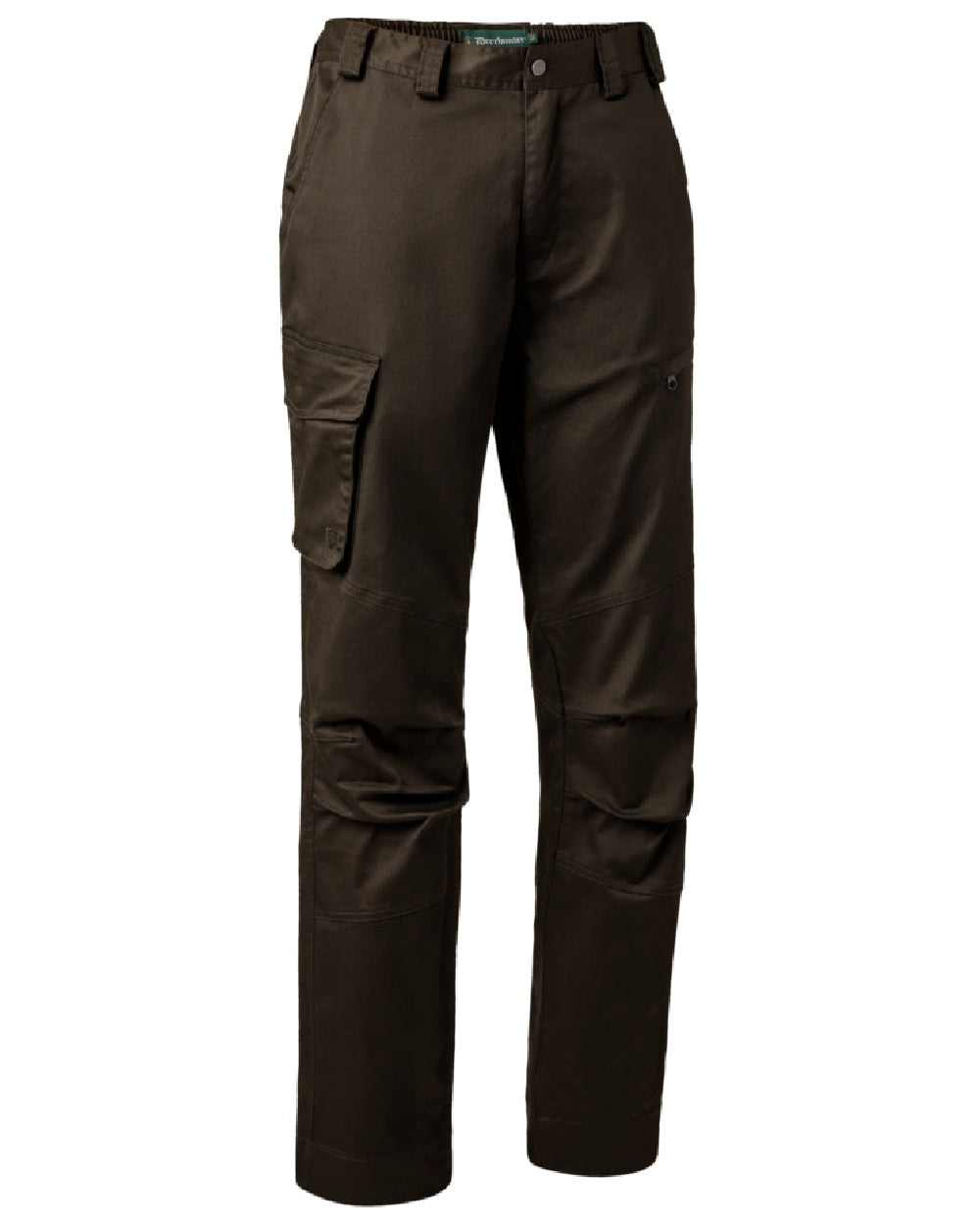 Chestnut Brown coloured Deerhunter Traveler Trousers on white background #colour_chestnut-brown