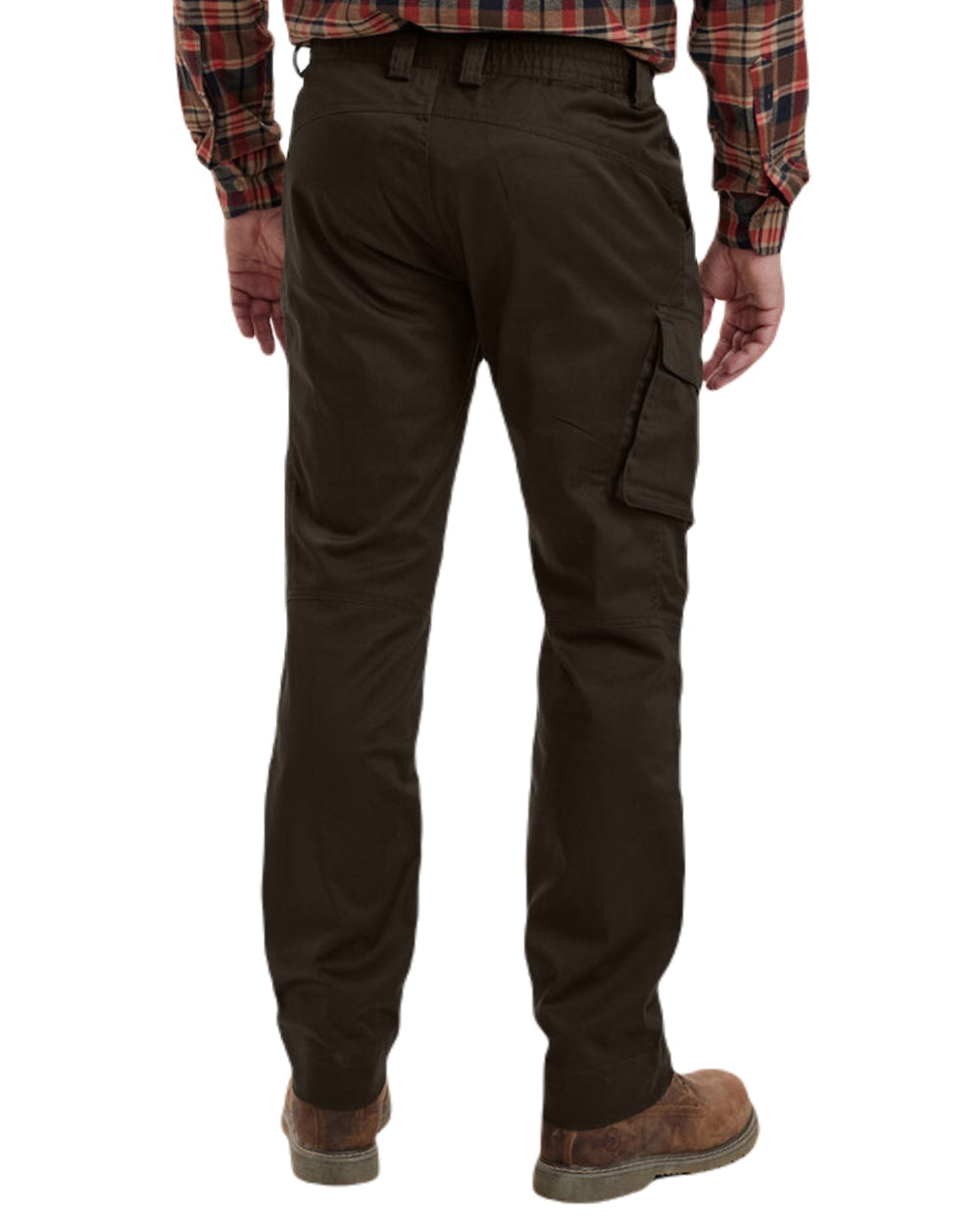 Chestnut Brown coloured Deerhunter Traveler Trousers on white background #colour_chestnut-brown