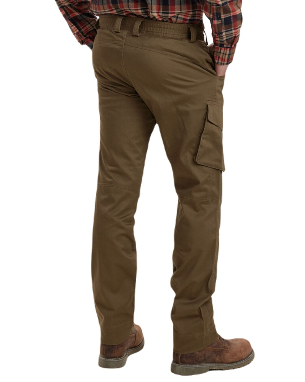 Hickory coloured Deerhunter Traveler Trousers on white background #colour_hickory