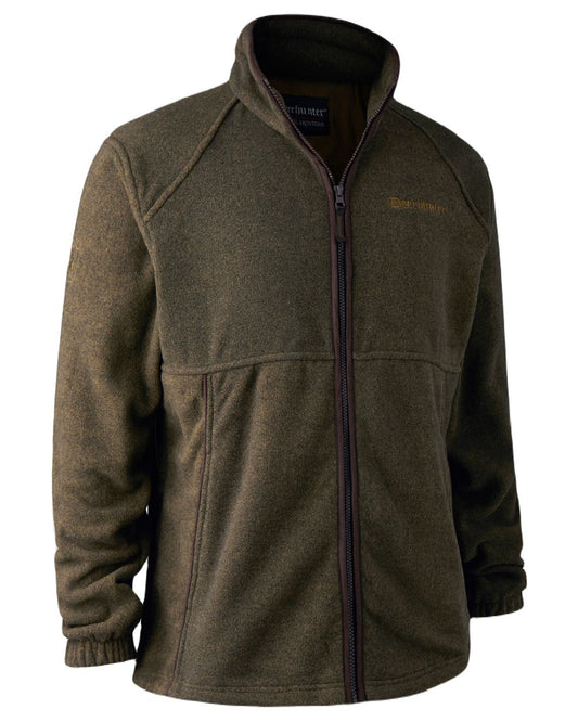 Graphite Green coloured Deerhunter Wingshooter Fleece Jacket on white background #colour_graphite-green
