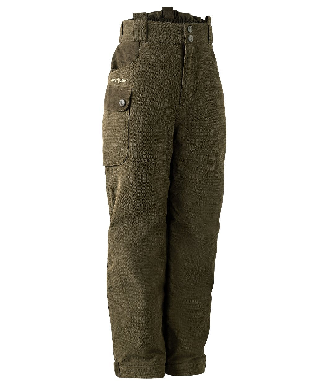 Tarmac Green coloured Deerhunter Youth Eagle Winter Trousers on white background #colour_tarmac-green