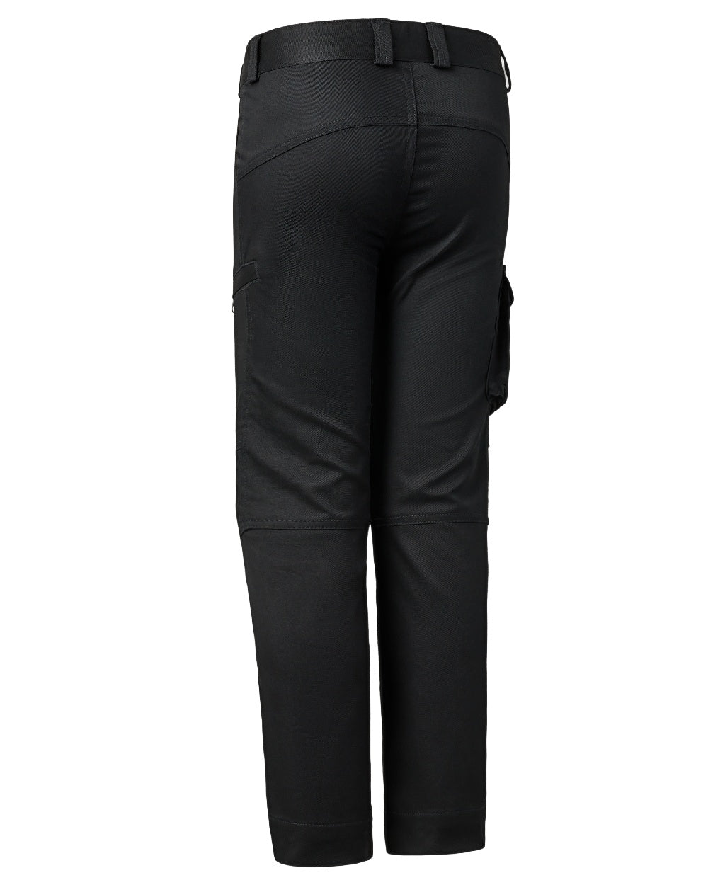Black coloured Deerhunter Youth Traveler Trousers on white background #colour_black
