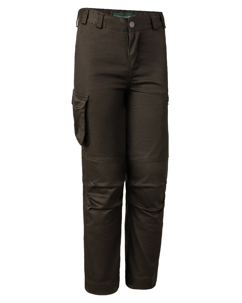 Chestnut Brown coloured Deerhunter Youth Traveler Trousers on white background #colour_chestnut-brown