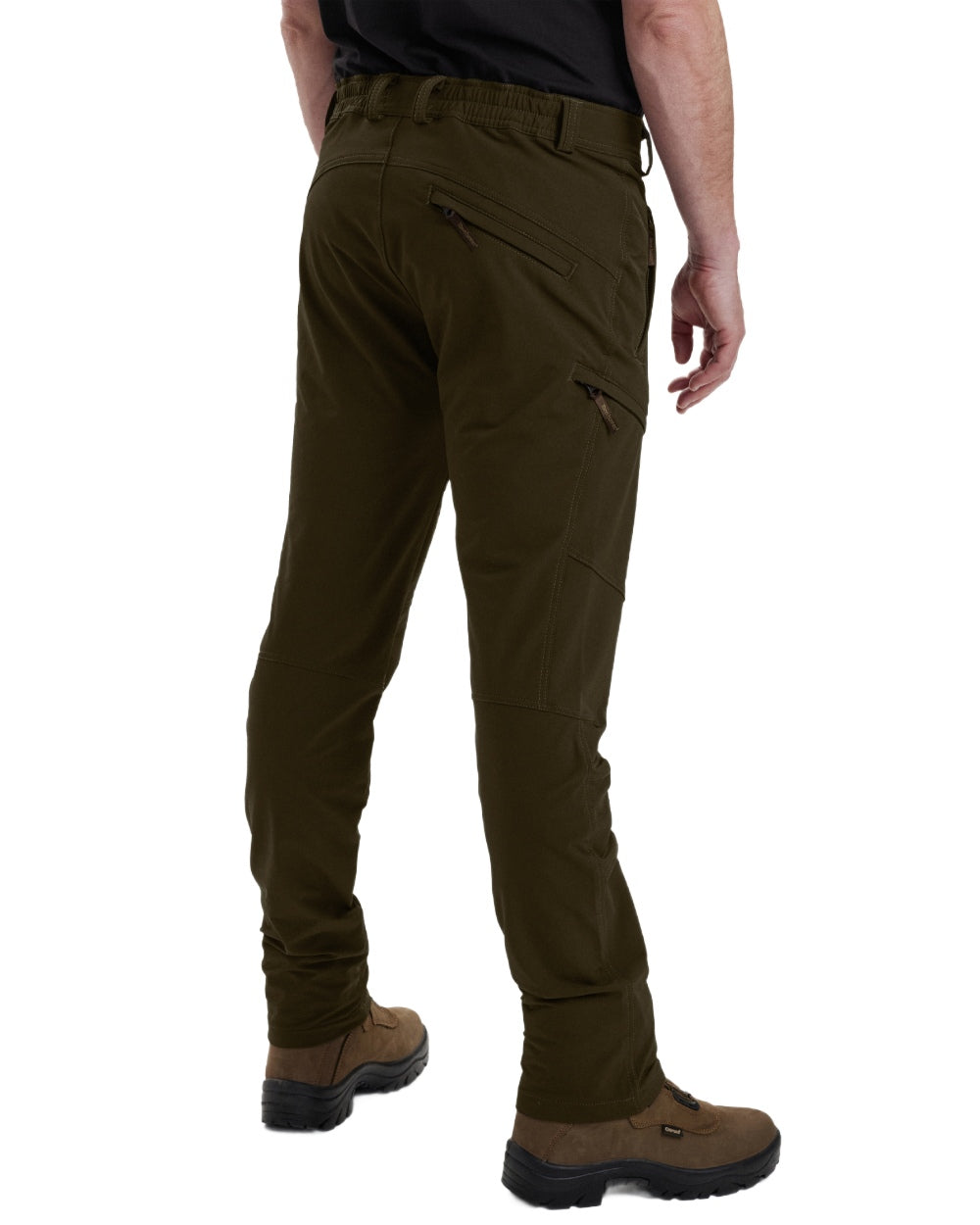 Fallen Leaf coloured Deerhunter Strike Full Stretch Trousers on white background #colour_fallen-leaf