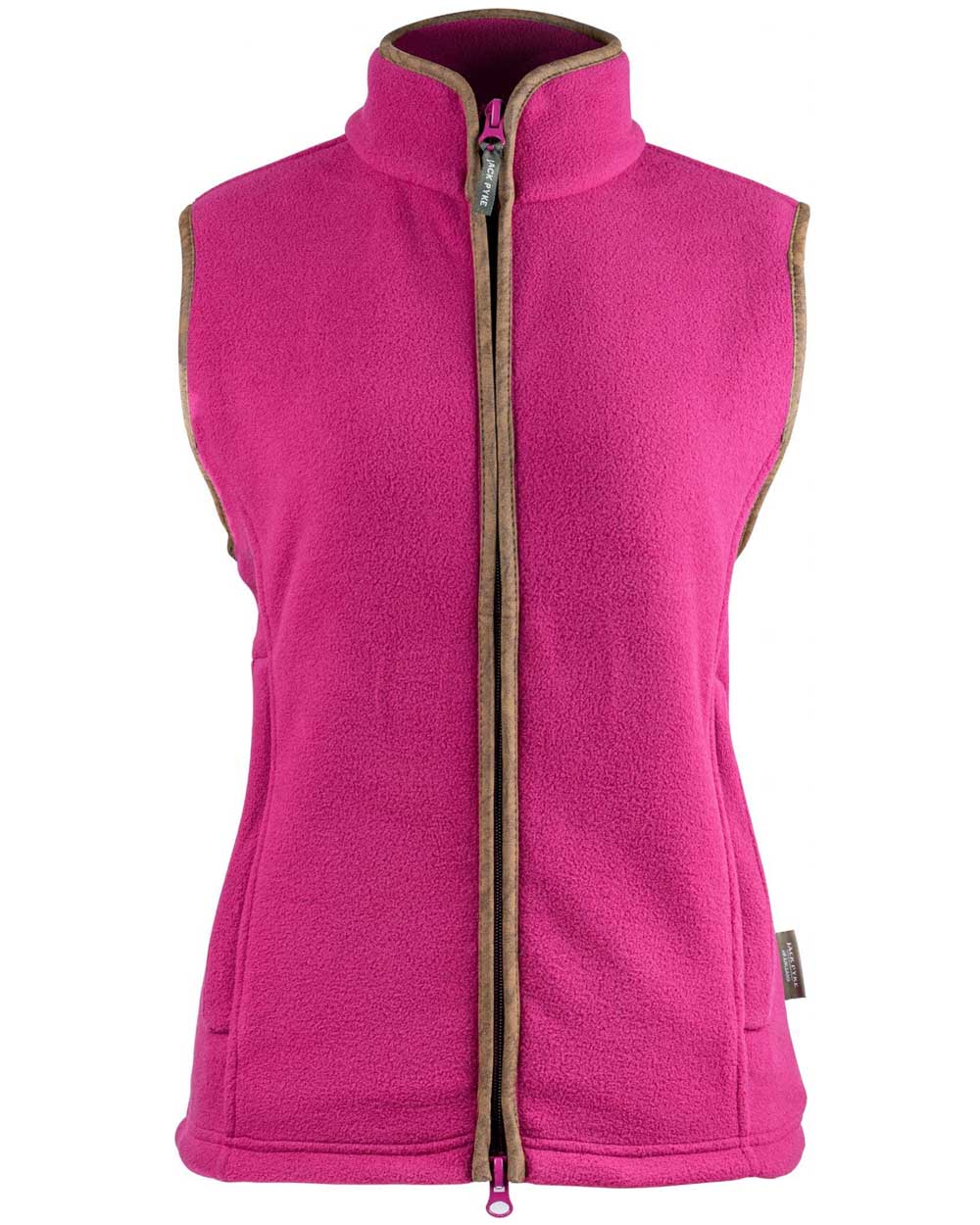 Roselle coloured Jack Pyke Ladies Countryman Fleece Gilet on white background #colour_roselle