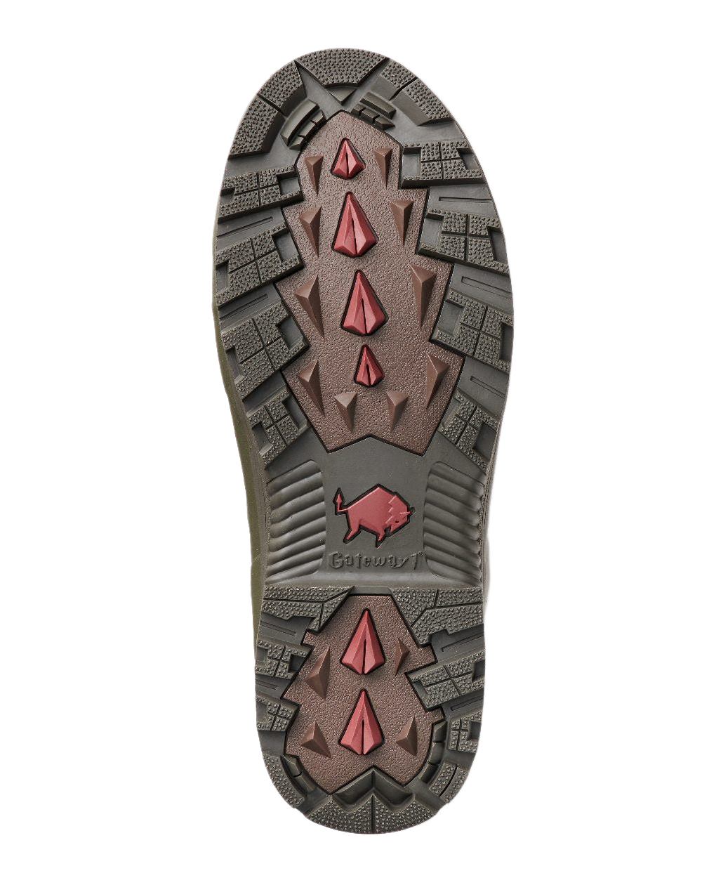 Dark Olive Coloured Gateway1 Pheasant Game Lady 17" 5mm Side-Zip Wellingtons on white background #colour_dark-olive
