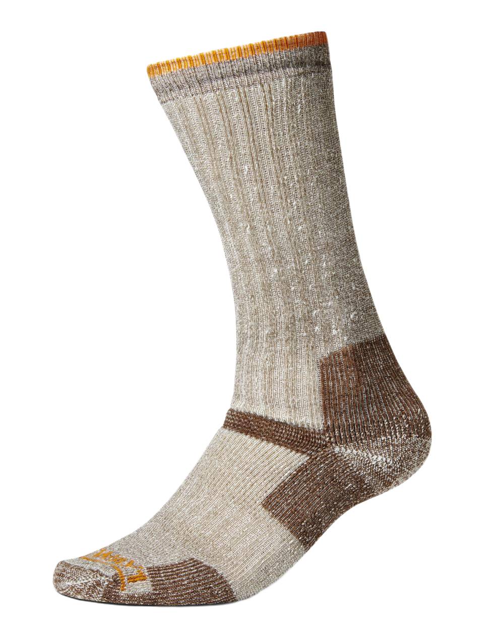 Dark Brown Melange Coloured Gateway1 Ultra Calf Socks on white background #colour_dark-brown-melange
