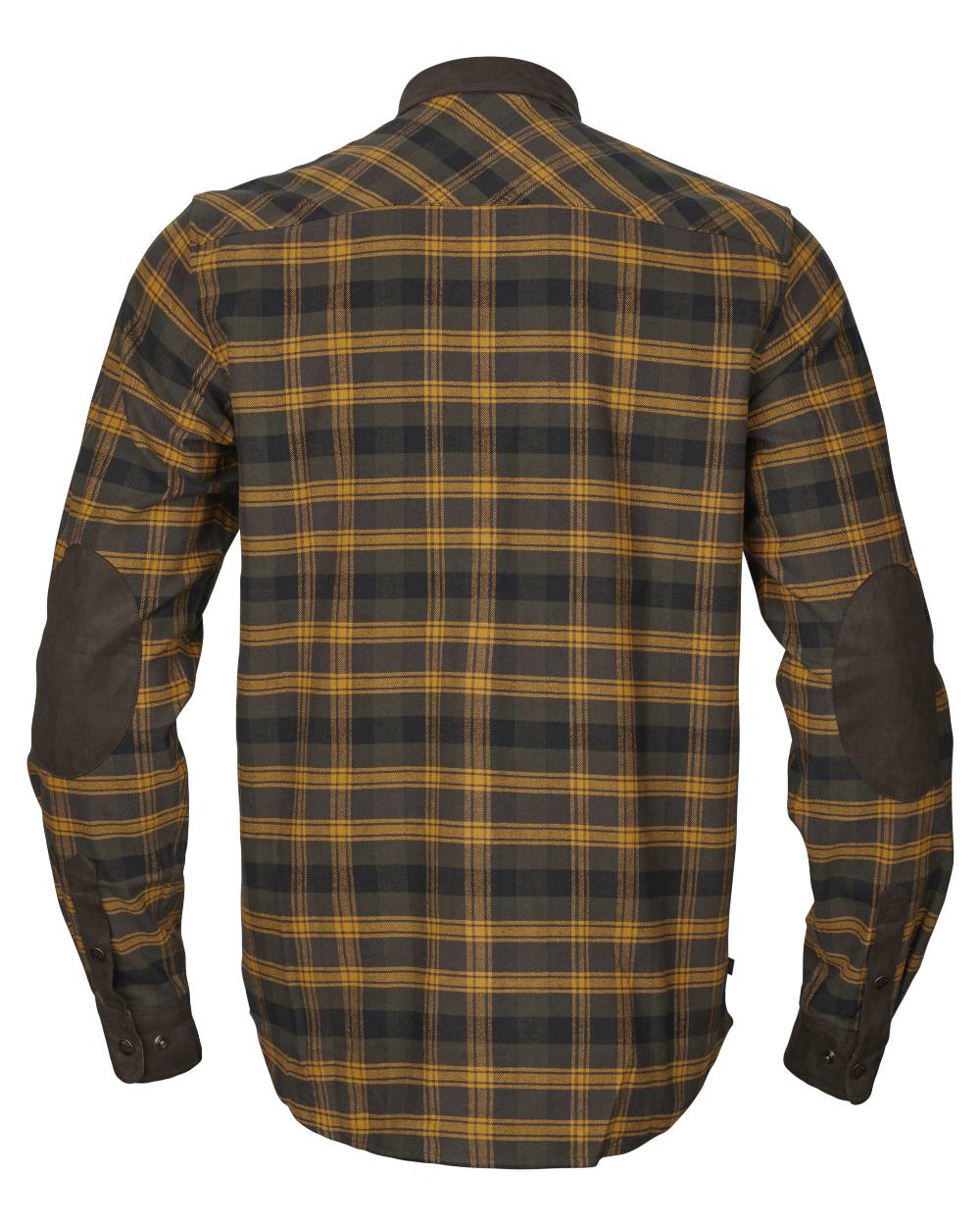 Buckthorn Brown Coloured Harkila Aivak Long Sleeved Shirt on white background #colour_buckthorn-brown