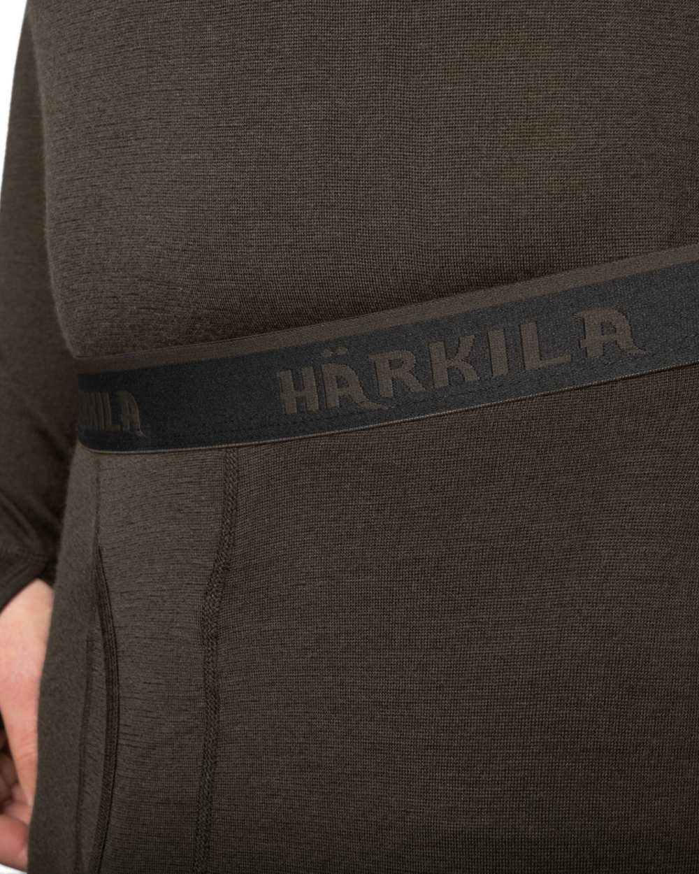 Shadow Brown Coloured Harkila All Season Long Johns Base Layer on white background #colour_shadow-brown