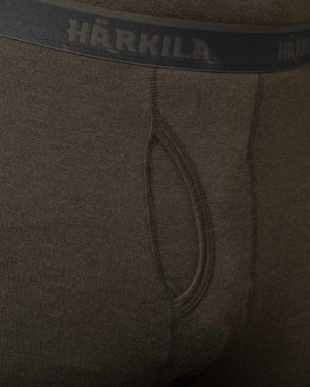 Shadow Brown Coloured Harkila All Season Long Johns Base Layer on white background #colour_shadow-brown