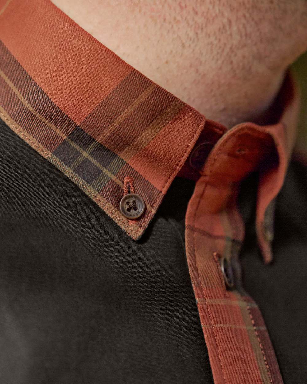 Arabian Spice Coloured Harkila Anker Long Sleeve Shirt on outdoor background #colour_arabian-spice