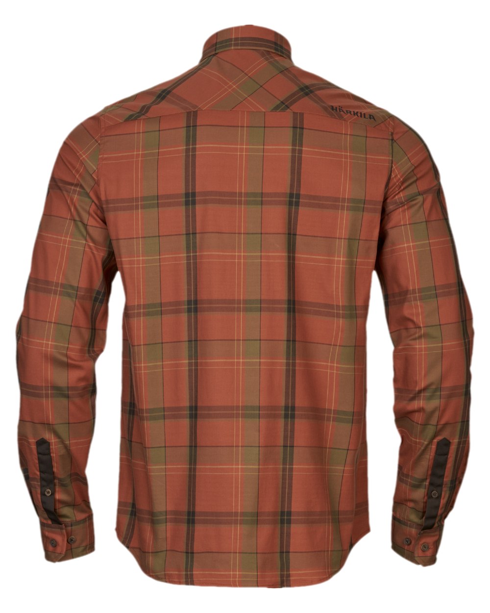Arabian Spice Coloured Harkila Anker Long Sleeve Shirt on white background #colour_arabian-spice