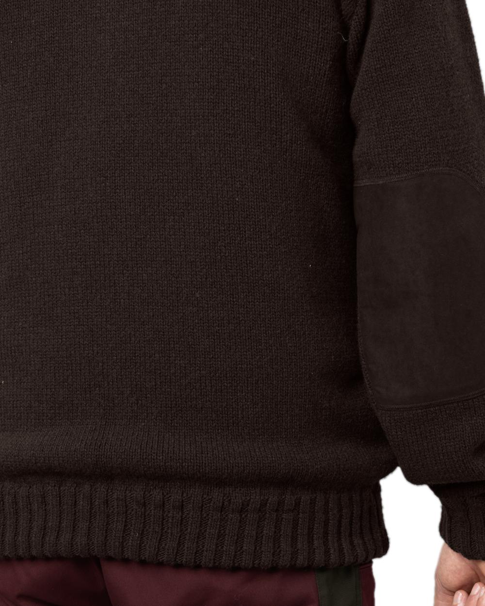Demitasse Brown Coloured Harkila Annaboda 2.0 HSP Knit Pullover on white background #colour_demitasse-brown