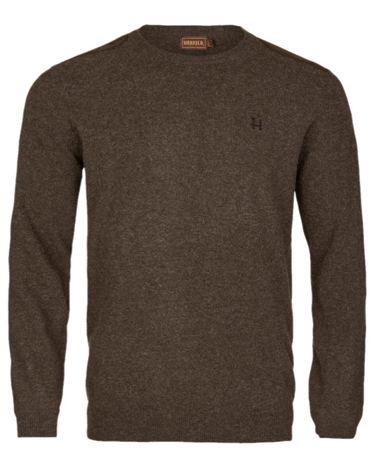 Slate Brown Coloured Harkila Arran Pullover on white background #colour_slate-brown