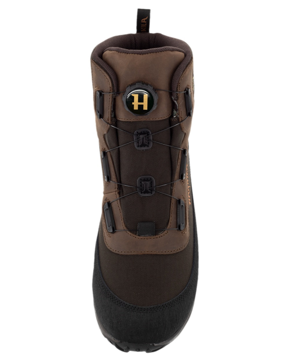 Dark Brown Coloured Harkila Atammik GTX Waterproof Boots on white background #colour_dark-brown