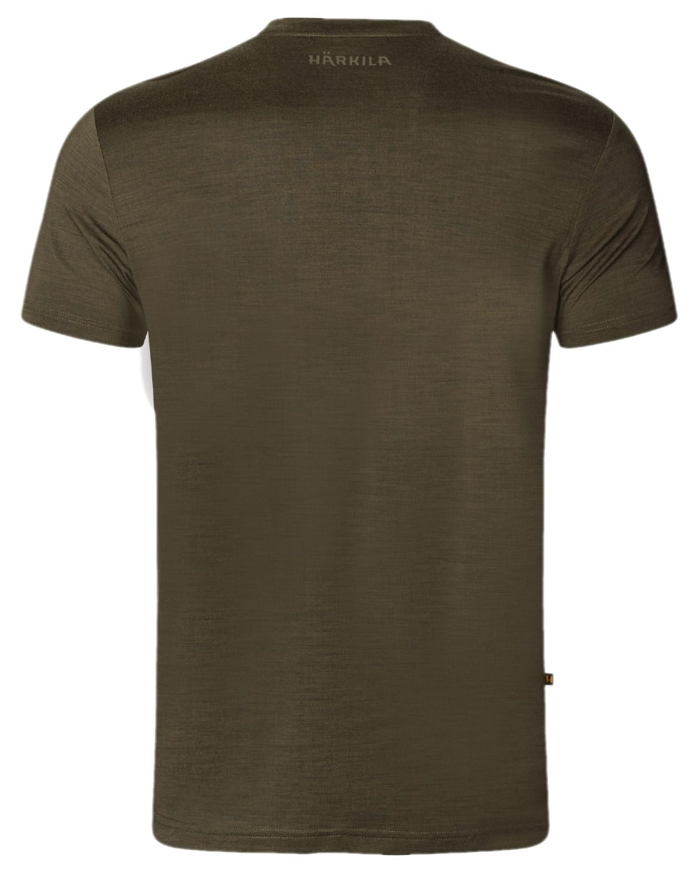 Willow Green Coloured Harkila Base All Season Short Sleeve T-Shirt on white background #colour_willow-green
