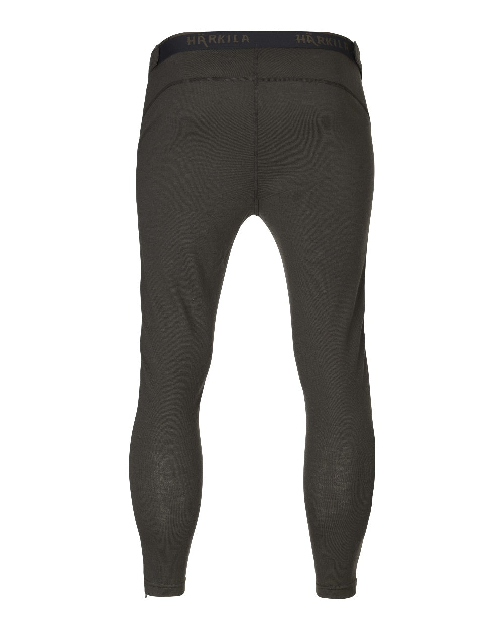 Shadow Brown Harkila Base All Season Side Zip Long Johns on white background #colour_shadow-brown