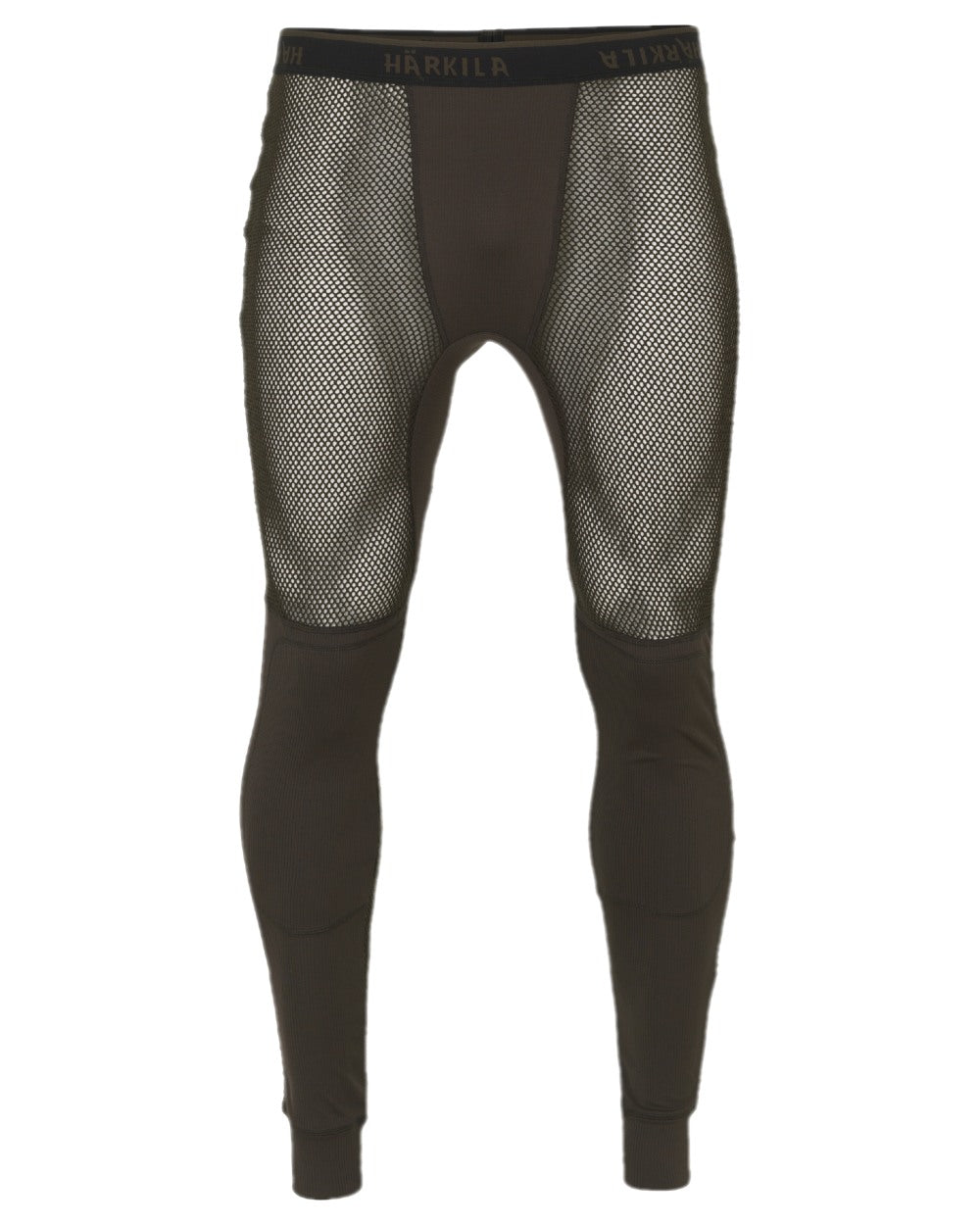 Shadow Brown Coloured Harkila Base Mesh Long Johns on white background #colour_shadow-brown