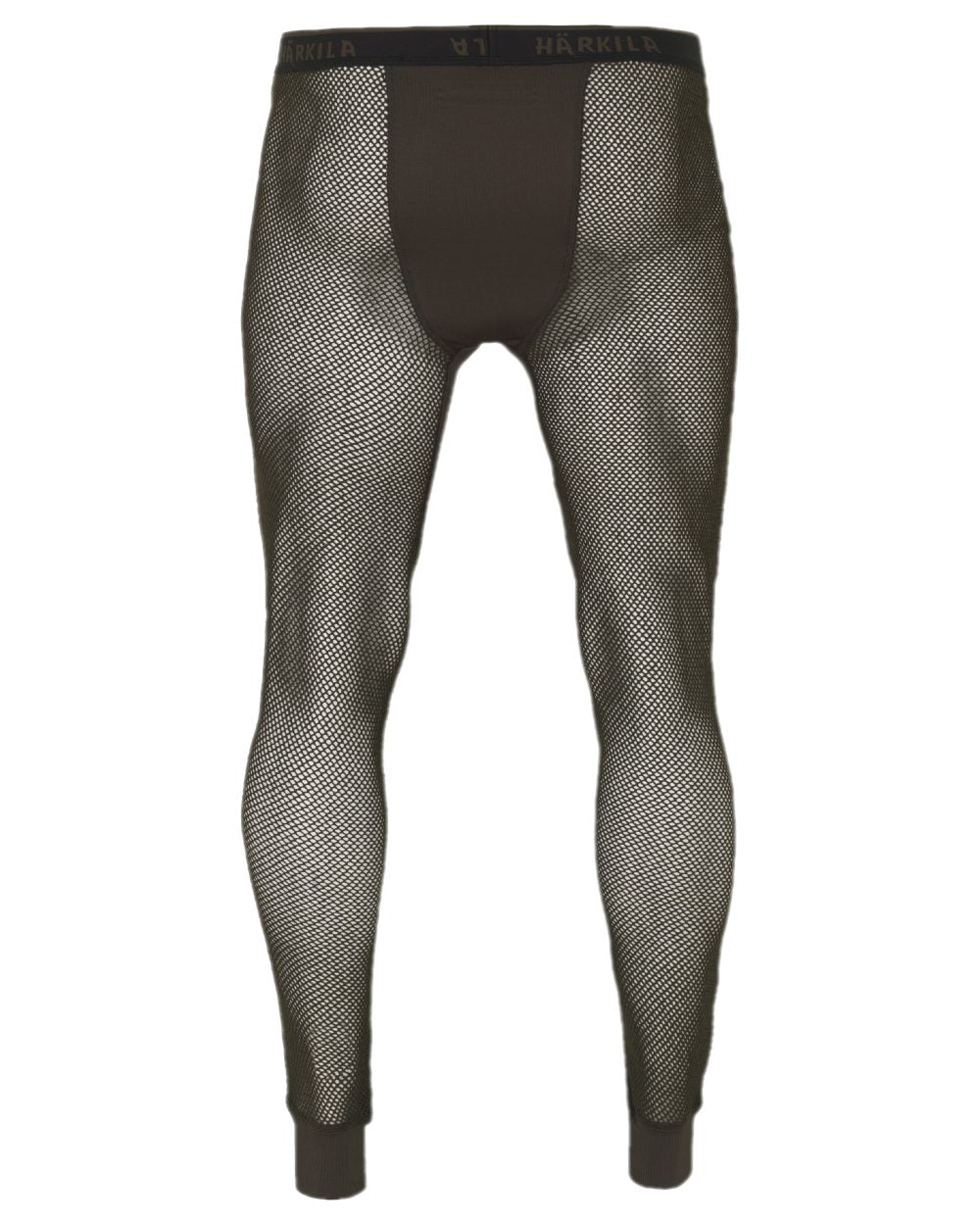 Shadow Brown Coloured Harkila Base Mesh Long Johns on white background #colour_shadow-brown