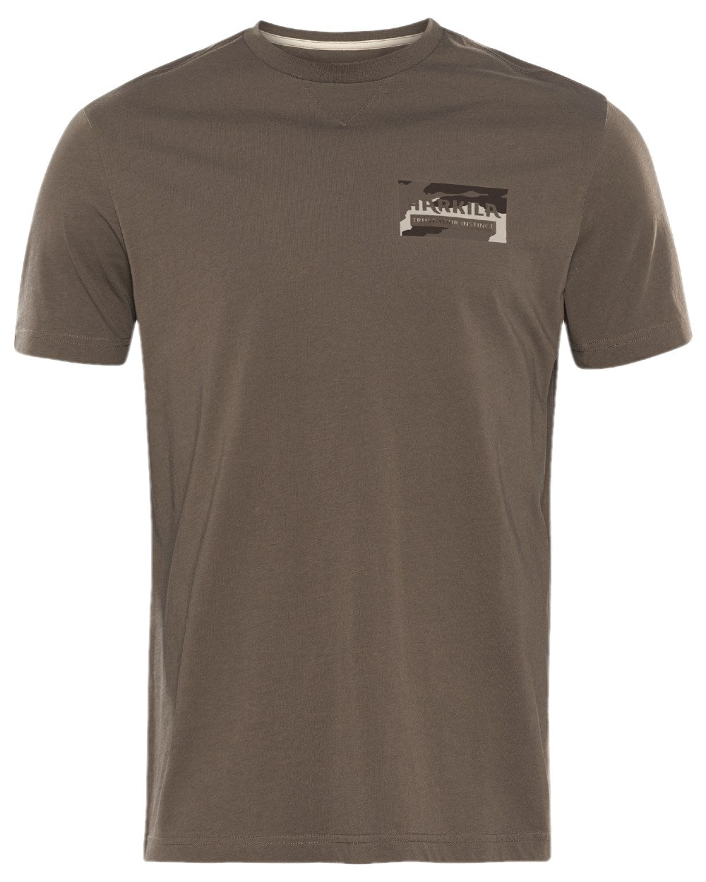 Brown Granite Coloured Harkila Core T-Shirt on white background #colour_brown-granite