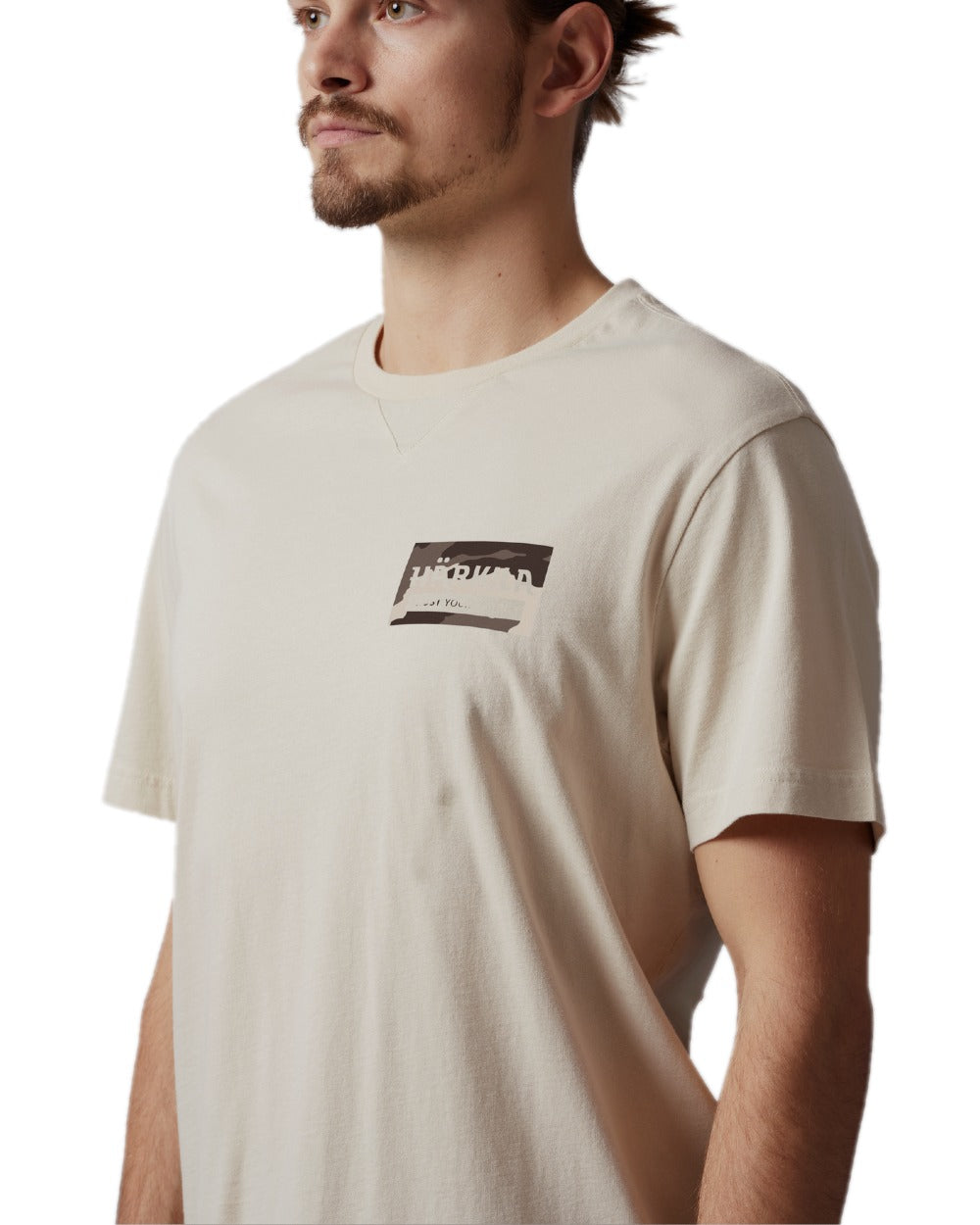 Peyote Grey Coloured Harkila Core T-Shirt on white background #colour_peyote-grey