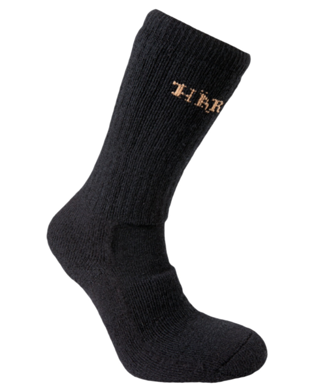 Black Coloured Harkila Dayhiker Socks on white background #colour_black