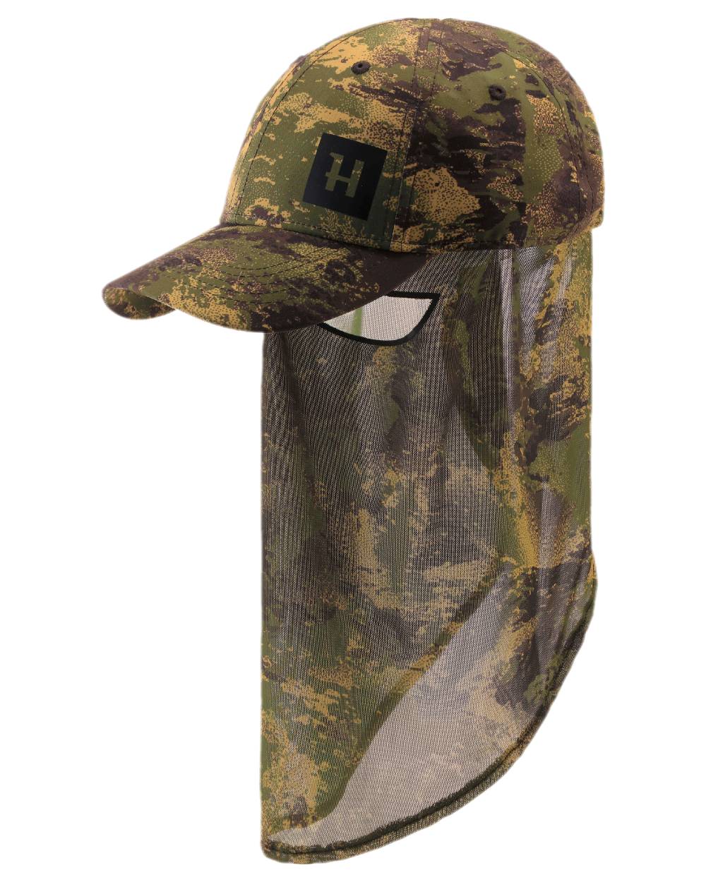 AXIS Forest Coloured Harkila Deer Stalker Camo Cap With Mesh on white background #colour_axis-forest